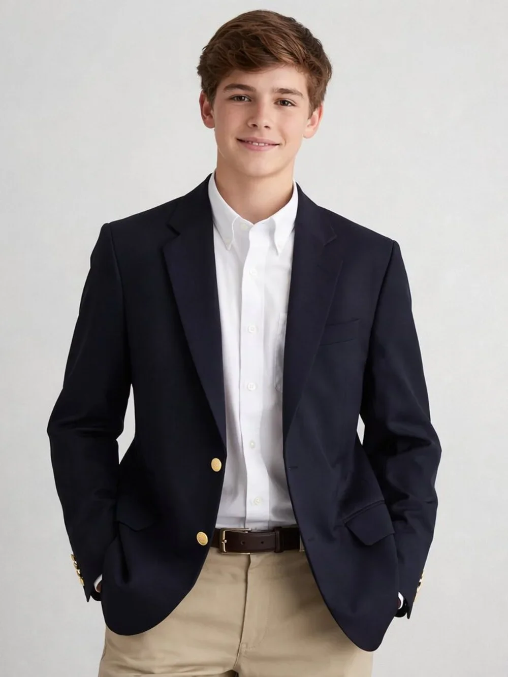 Land's End Navy Blazer Boy's Size 18 H 168-170 cm